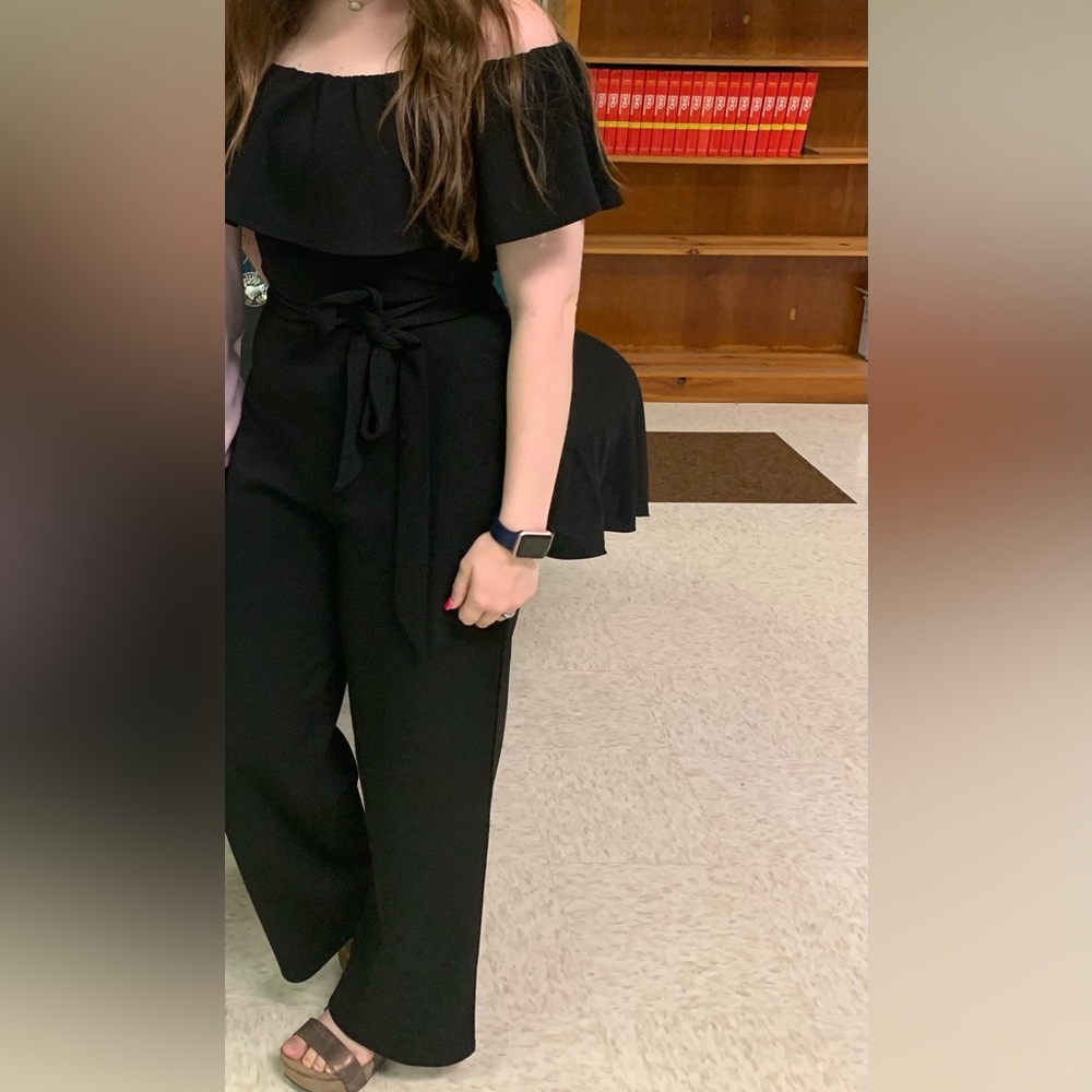 Elegant Black Off-Shoulder Jumpsuit